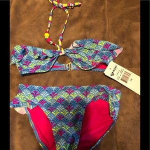 NWT Roxy Girl bikini size 10
